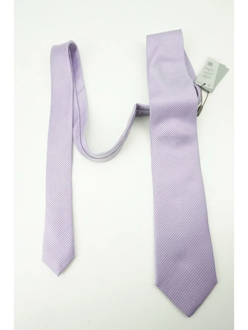 Canali Lavender Orchid Vertical Birdseye Silk Tie Brand New With Tags